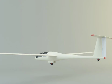 Glider plane small plane 3D Model