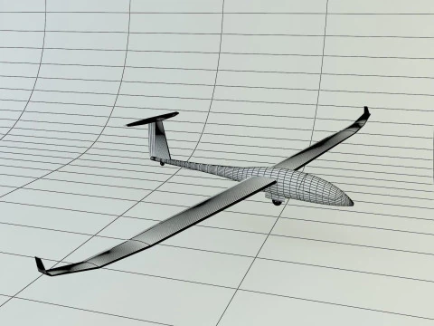 Glider plane small plane 3D Model