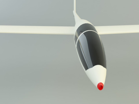 Glider plane small plane Model 3D