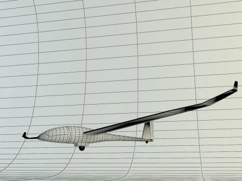 Glider plane small plane 3D Model