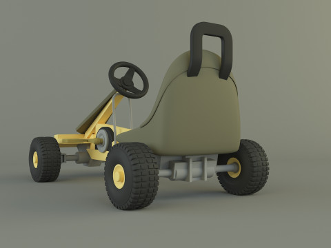 Go kart vehicle 3D Model