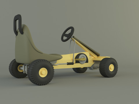 Go kart vehicle 3D Model