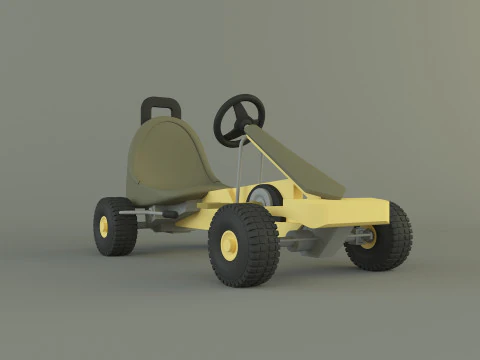 Go kart vehicle 3D Model