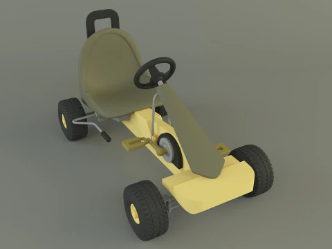 Go kart vehicle 3D Model