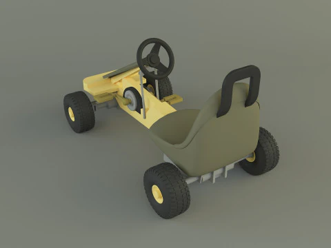 Go kart vehicle 3D Model