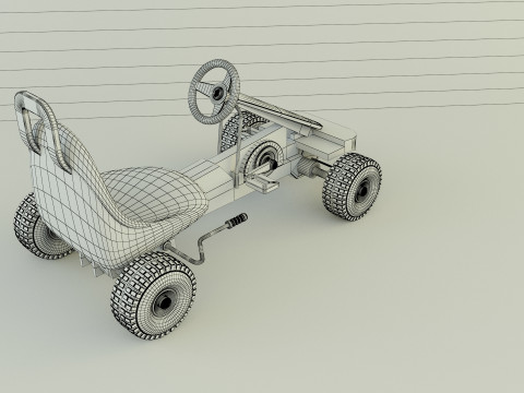 Go kart vehicle 3D Model