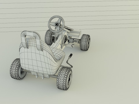 Go kart vehicle 3D Model