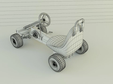 Go kart vehicle 3D Model