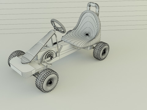 Go kart vehicle 3D Model