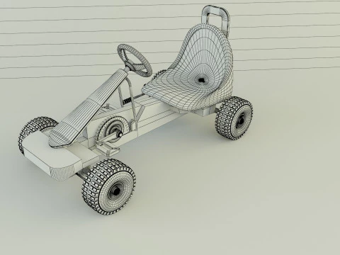 Go kart vehicle 3D Model