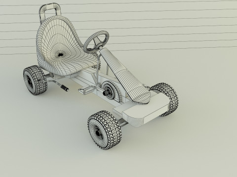 Go kart vehicle 3D Model