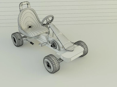 Go kart vehicle 3D Model