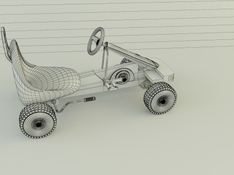 Go kart vehicle 3D Model