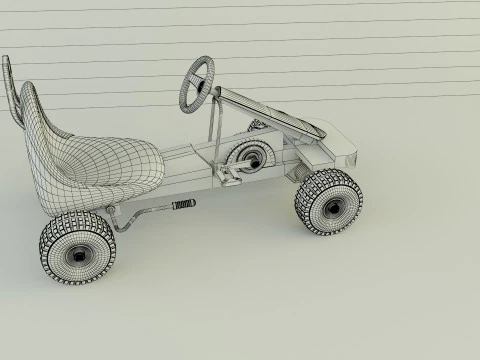 Go kart vehicle 3D Model