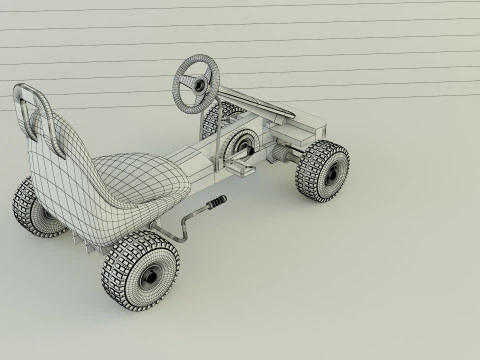 Go kart vehicle 3D Model