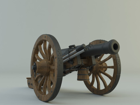 Historic cannon war 3D Модель