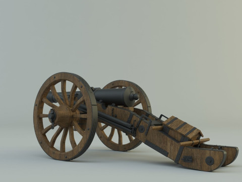 Historic cannon war 3D Модель
