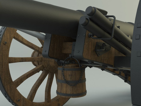 Historic cannon war 3D Модель