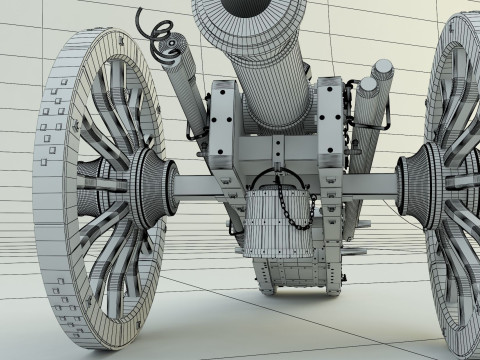 Historic cannon war 3D Модель