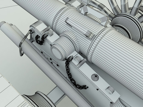 Historic cannon war 3D Модель