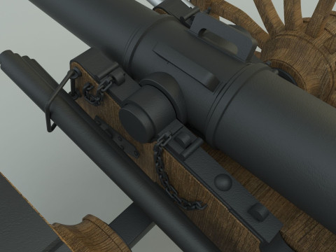 Historic cannon war 3D Модель