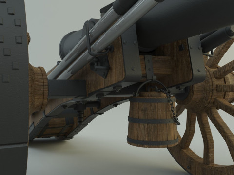 Historic cannon war 3D Модель