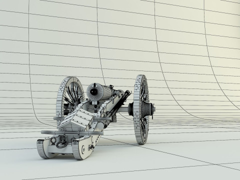 Historic cannon war 3D Модель