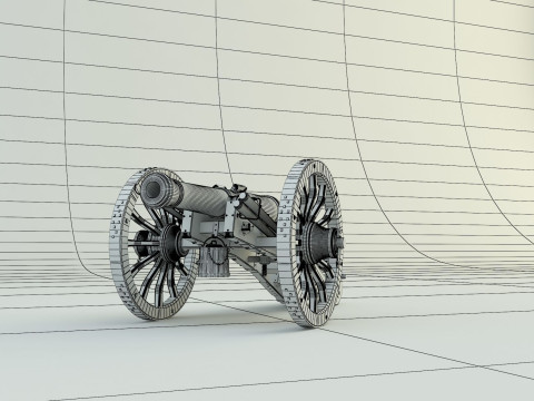 Historic cannon war 3D Модель