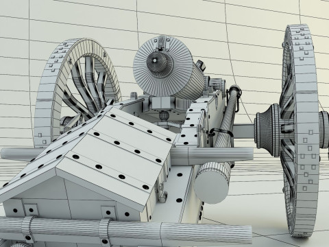 Historic cannon war 3D Модель