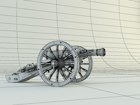 Historic cannon war 3D Модель