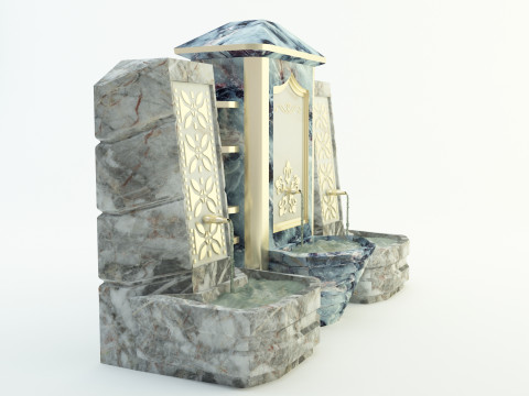 Historical fountain Modèle 3D