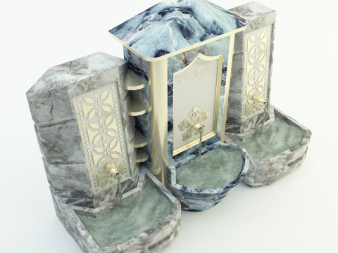 Historical fountain Modèle 3D