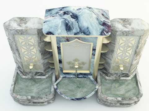 Historical fountain Modèle 3D