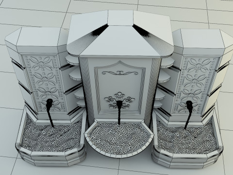Historical fountain Modèle 3D