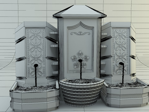 Historical fountain Modèle 3D