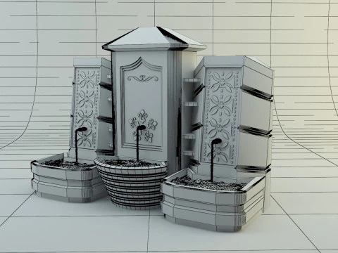 Fontana storica Modello 3D