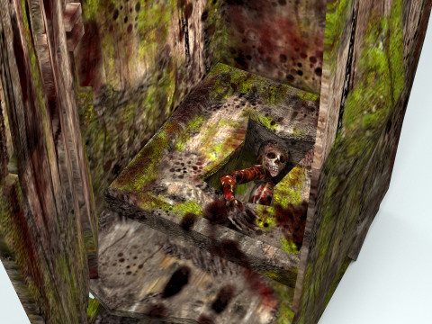 Horror game model forest wc 3D Model