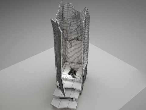 Horror game model forest wc 3D Model