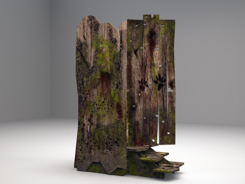 Horror game model forest wc 3D Model