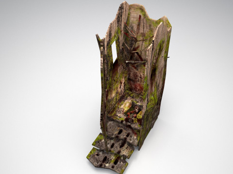 Horror game model forest wc 3D Model