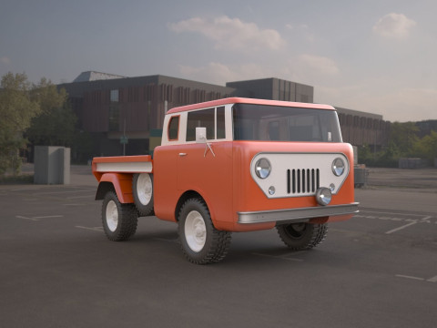 Jeep fc 150 classic vehicle 3D Model