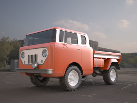 Jeep fc 150 classic vehicle 3D Model