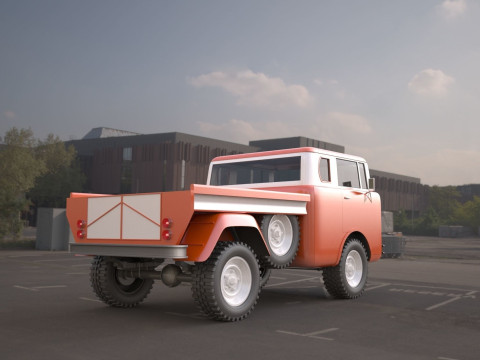 Jeep fc 150 classic vehicle 3D Model