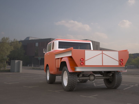 Jeep fc 150 classic vehicle 3D Model