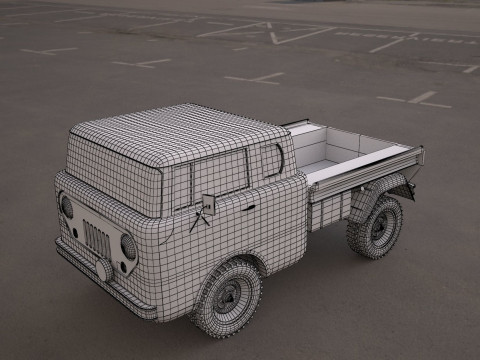 Jeep fc 150 classic vehicle 3D Model