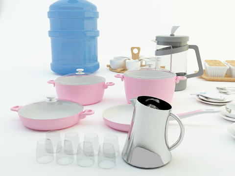 Kitchen products 3d 3D Модель