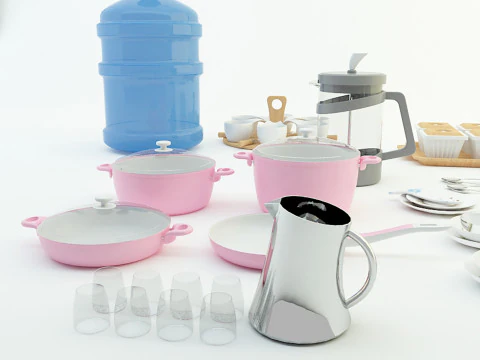 Kitchen products 3d 3D Model