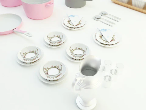 Kitchen products 3d 3D Model