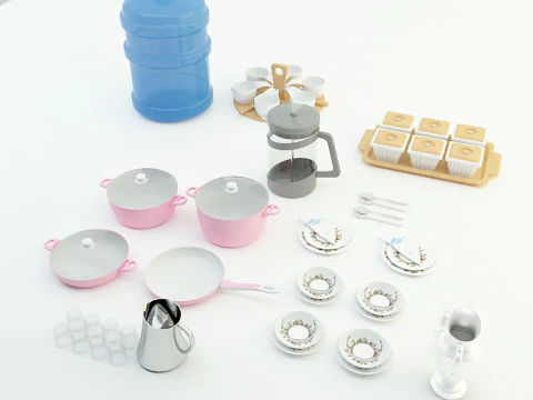 Kitchen products 3d 3D Model