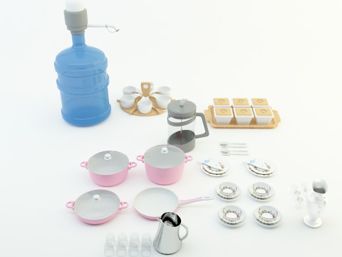 Kitchen products 3d 3D Модель